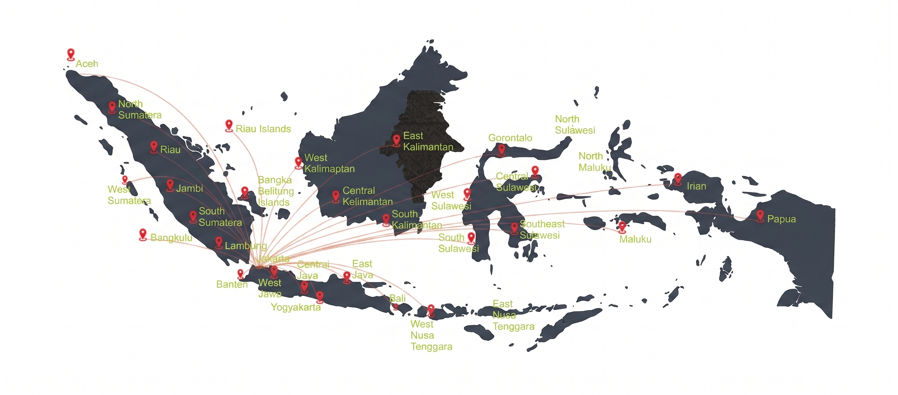 Peta Distribusi Super Teknik Seluruh Indonesia